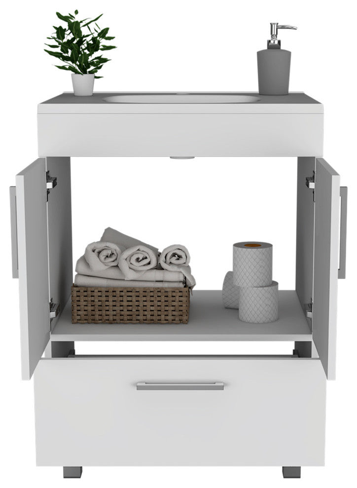 Otello Single Bathroom Vanity, White
