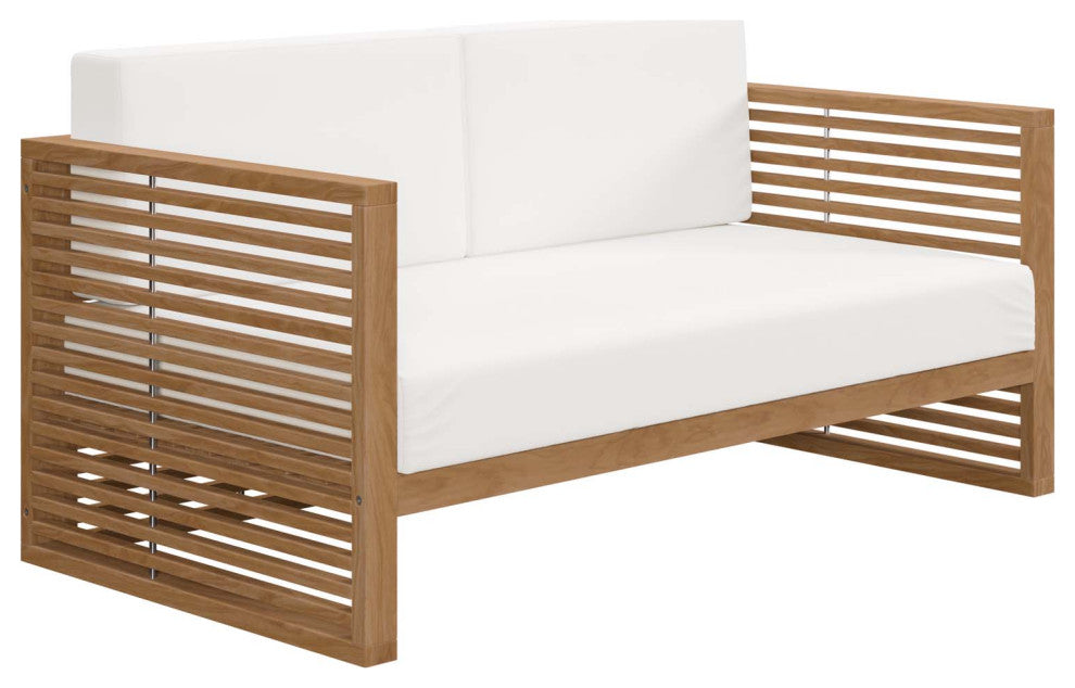 Carlsbad Teak Wood Outdoor Patio Loveseat