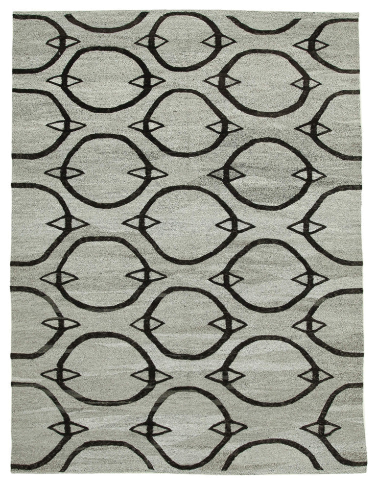 Rug N Carpet - Handwoven Turkish 7' 9'' x 10' 7'' Flatweave Wool Kilim Rug