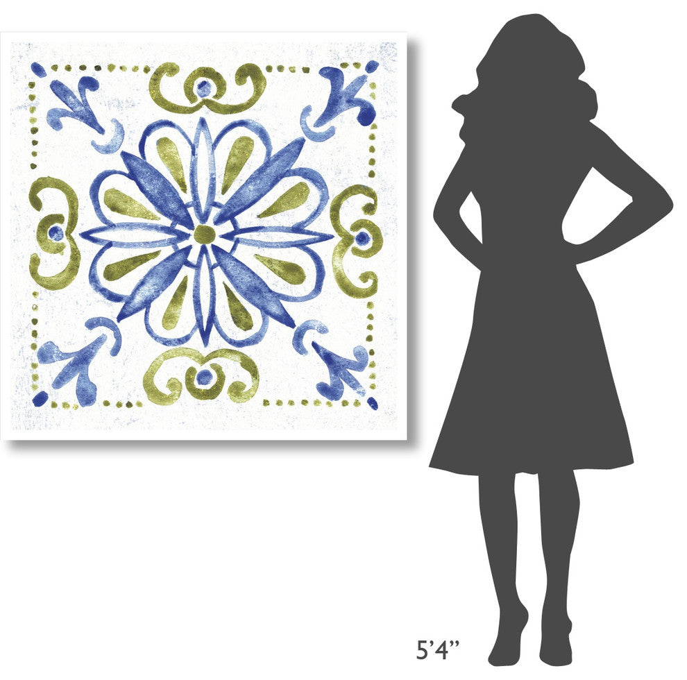 "Tile Stencil IV" Digital Paper Print by Anne Tavoletti, 42"x42"