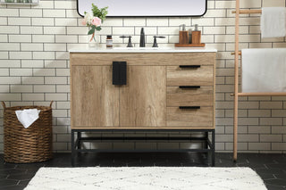 Home Living 22" Modern Natural Oak-Light Bathroom Vanity