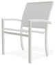 Bazza Sling Stackable Outdoor Dining Chair, White/Snow