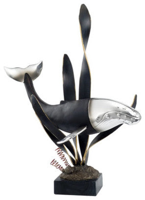 Whale on Stand Sculpture
