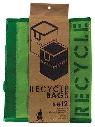 Reusable Recycle Bags for Home or Garden, Waterproof, Set of 2 Bins