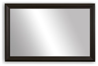 Woodford Framed Wall Mirror, Walnut, 36" X 48"