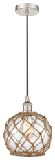 Innovations 616-1P-PN-G122-8RB 1-Light Mini Pendant, Polished Nickel