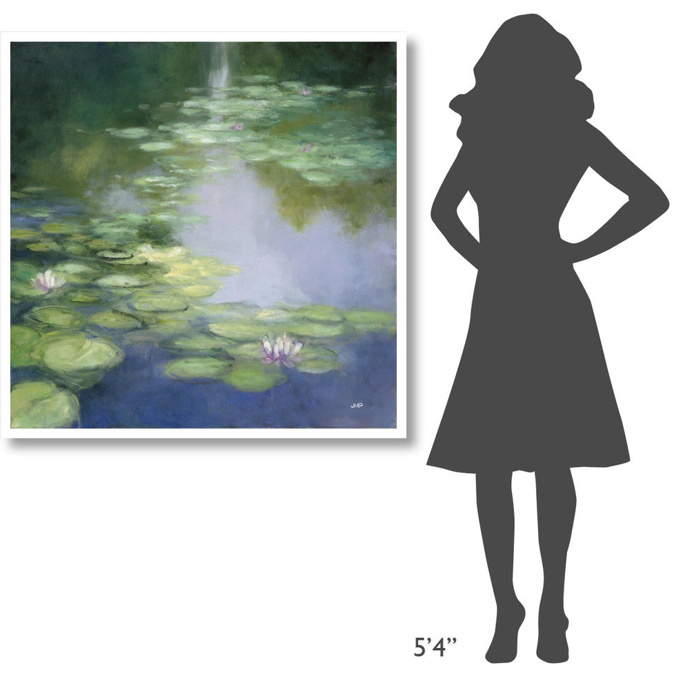 "Blue Lily I" Digital Paper Print by Julia Purinton, 42"x42"