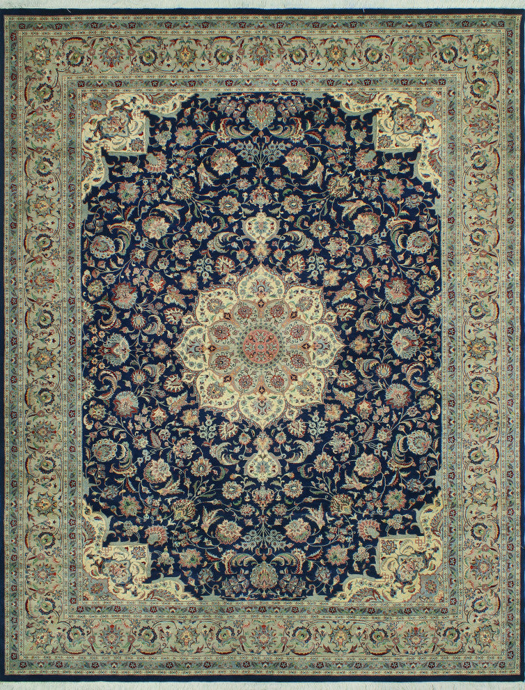 Pak-Persian Deyanira Navy/Gray Rug, 9'0x12'3