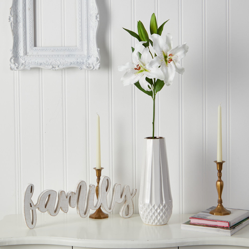 31" Ruburn Lily Artificial Flower, Set of 2