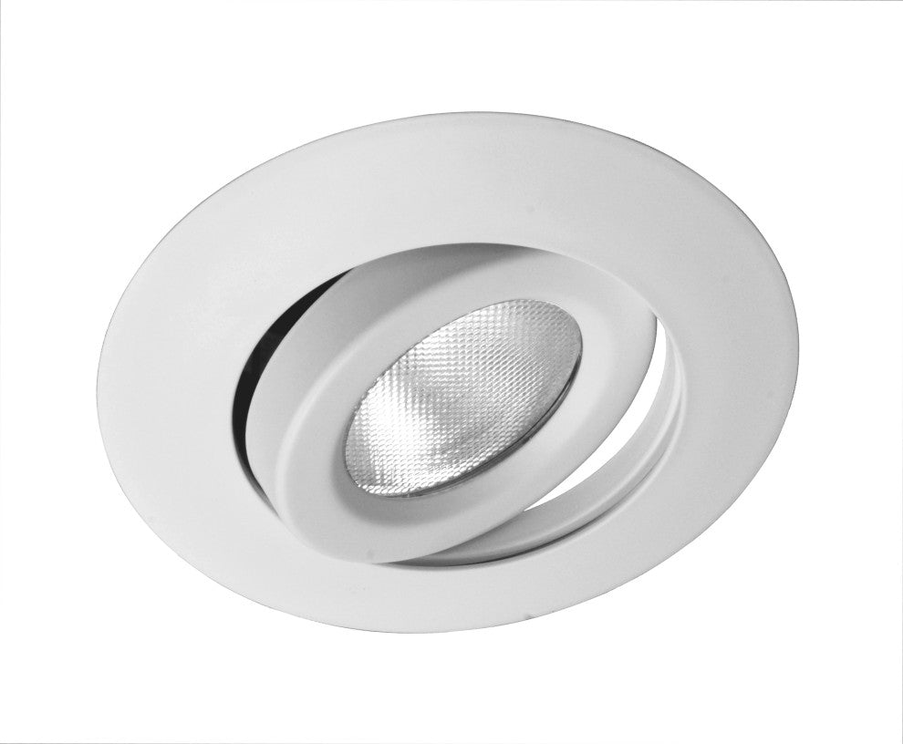 6 in. Recessed Gimbal Ring Trim, Fits 6 inch Housings, White