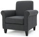 GDF Studio Declan Padded Fabric Club Chair, Dark Gray