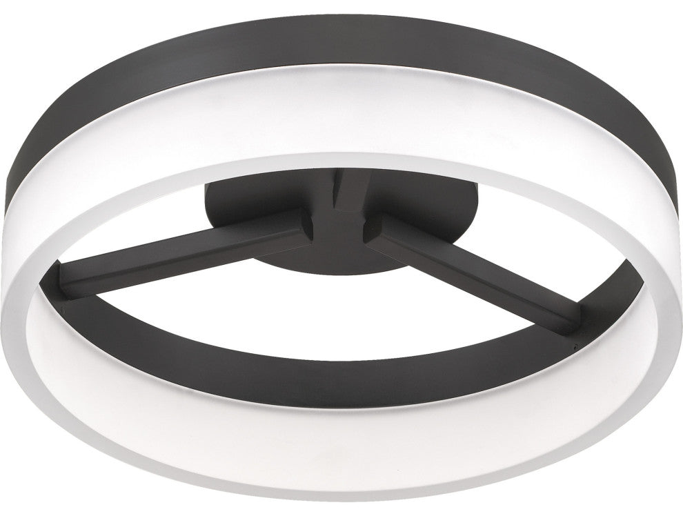 Quoizel PCOH1608 Cohen 12"W LED Flush Mount Ceiling Fixture - Oil Rubbed Bronze