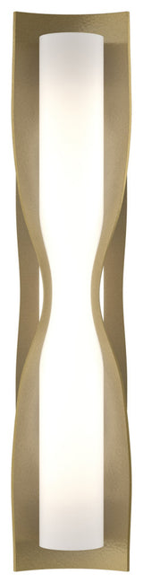 Dune Large Sconce, Modern Brass, Opal Glass
