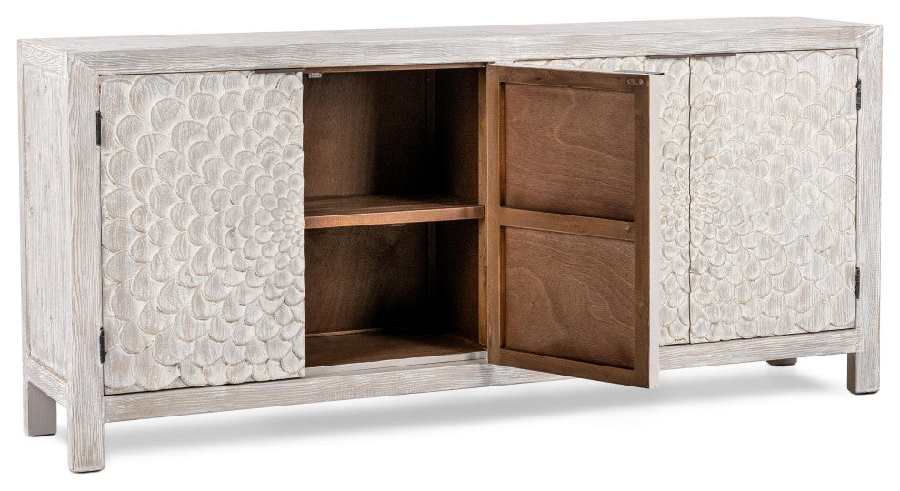 Astrid 4-Door Sideboard, Vintage Cream