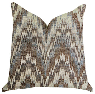 Mid Night Oblique Ridge Wave Luxury Throw Pillow, 18"x18"