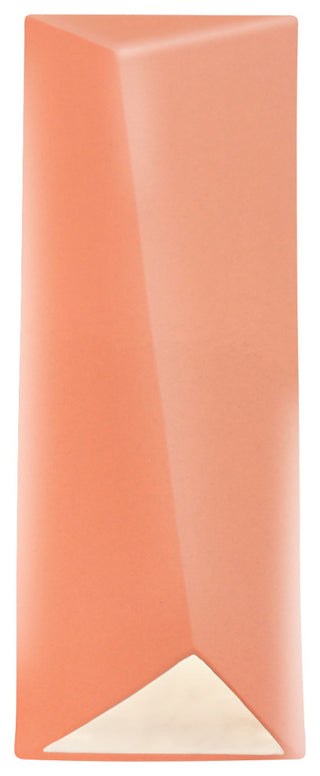 Ambiance Diagonal Rectangle LED Wall Sconce, Closed, Gloss Blush