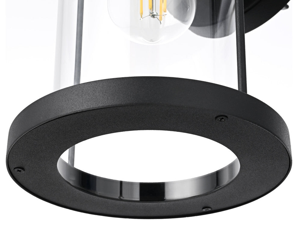 Home Living 7" Outdoor Wall Sconce, Black