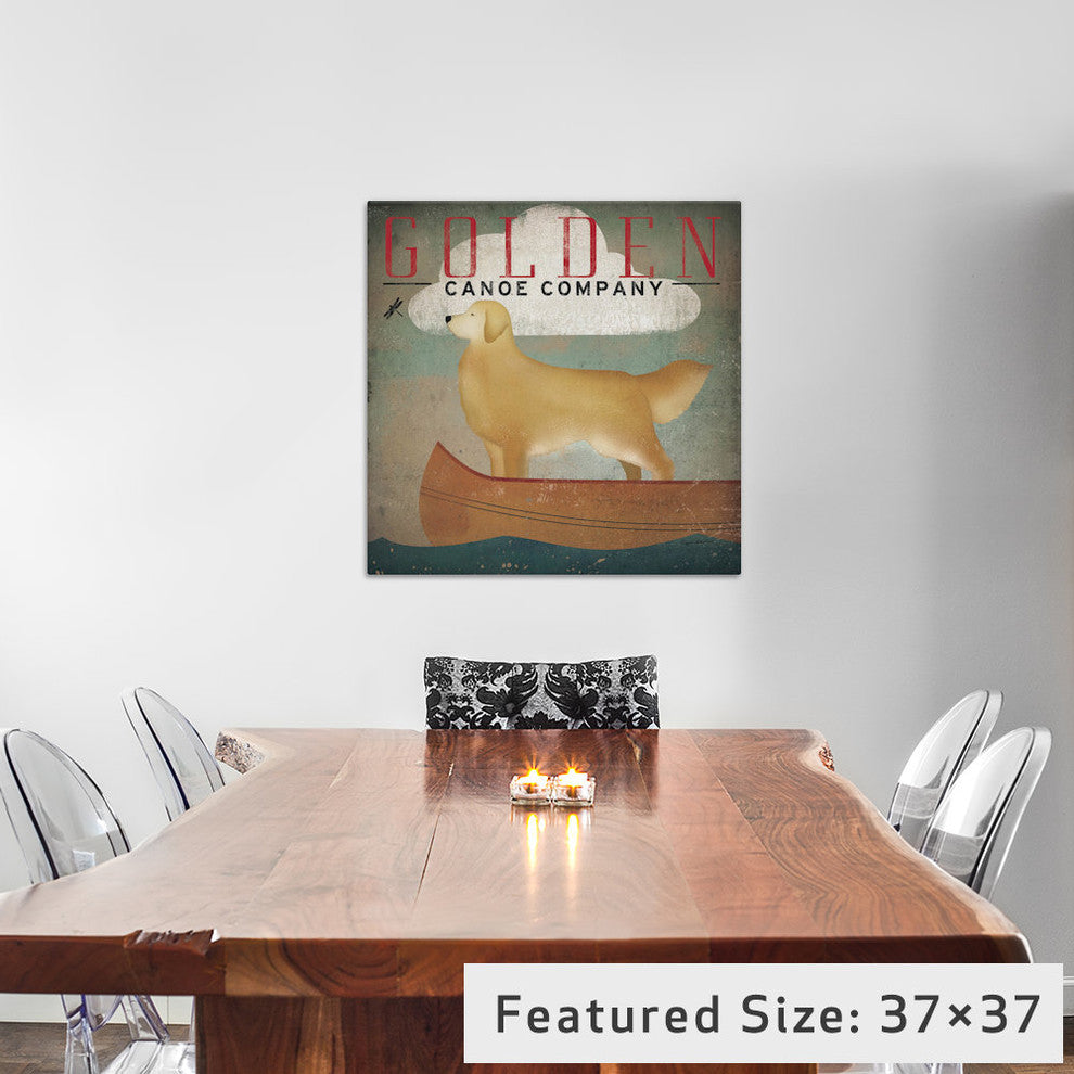 "Golden Dog Canoe Co. Gallery" by Ryan Fowler, 26x26x1.5"