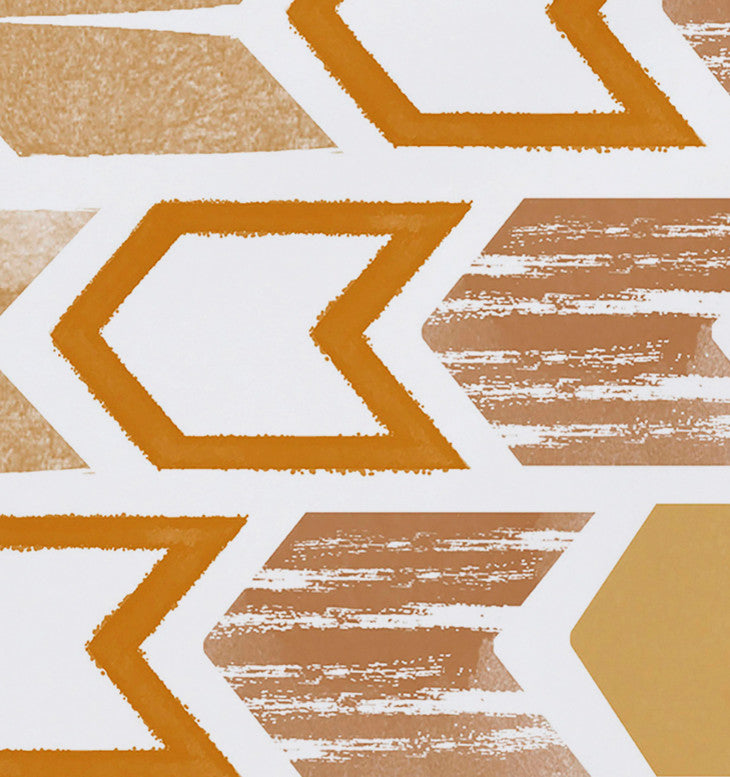 Arrow, Geometric Print Placemat, Gold (Set of 4), 18 x 14"