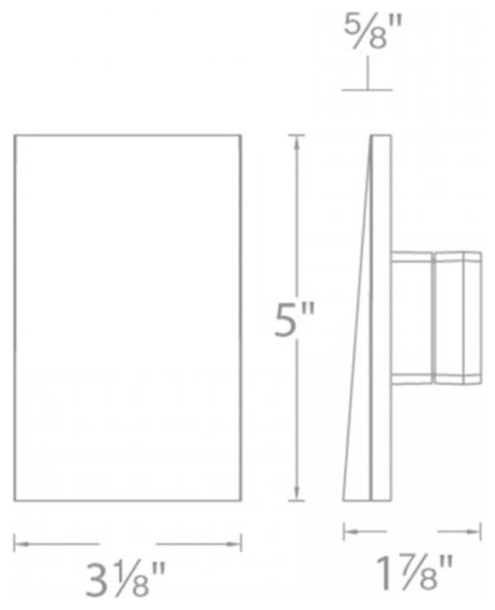 LED Vertical Scoop Step and Wall Light, Bronze