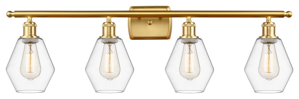 Innovations 516-4W-SG-G652-6-LED 4-Light Bath Vanity Light, Satin Gold