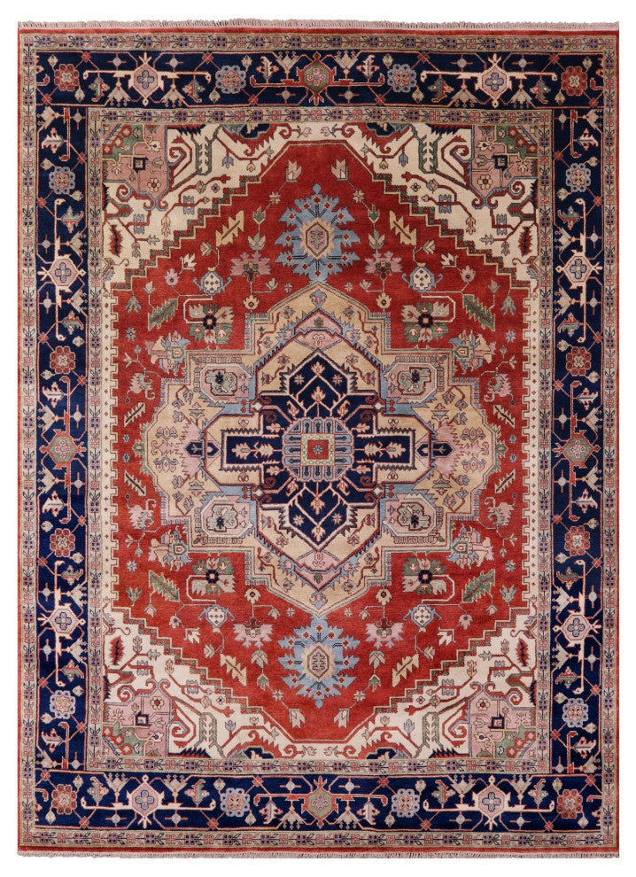 Heriz Serapi Handmade Wool Rug 10' 0" X 13' 10" - Q15997