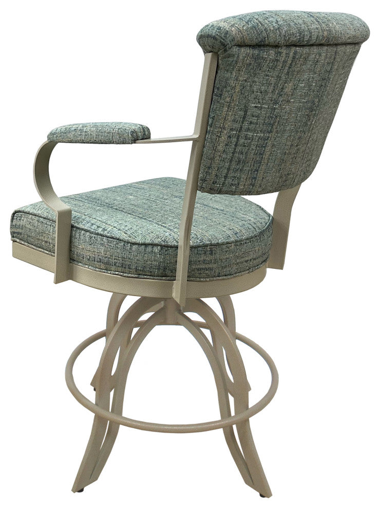 Miami Counter 26" or 30" Metal Bar Stool - A Base, Watusi Aquatint, Beige, 26"