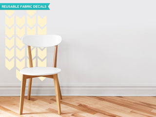 Chevron Arrows Fabric Wall Decals, Set of 26 Chevron Pattern Decals, Ivory