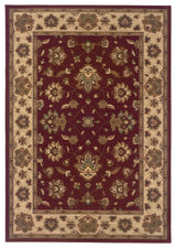 Oriental Weavers Ariana Collection Red/Ivory Floral Indoor Area Rug 8' SQR