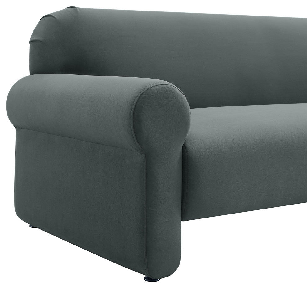 Keelee Gray 84" Velvet Sofa
