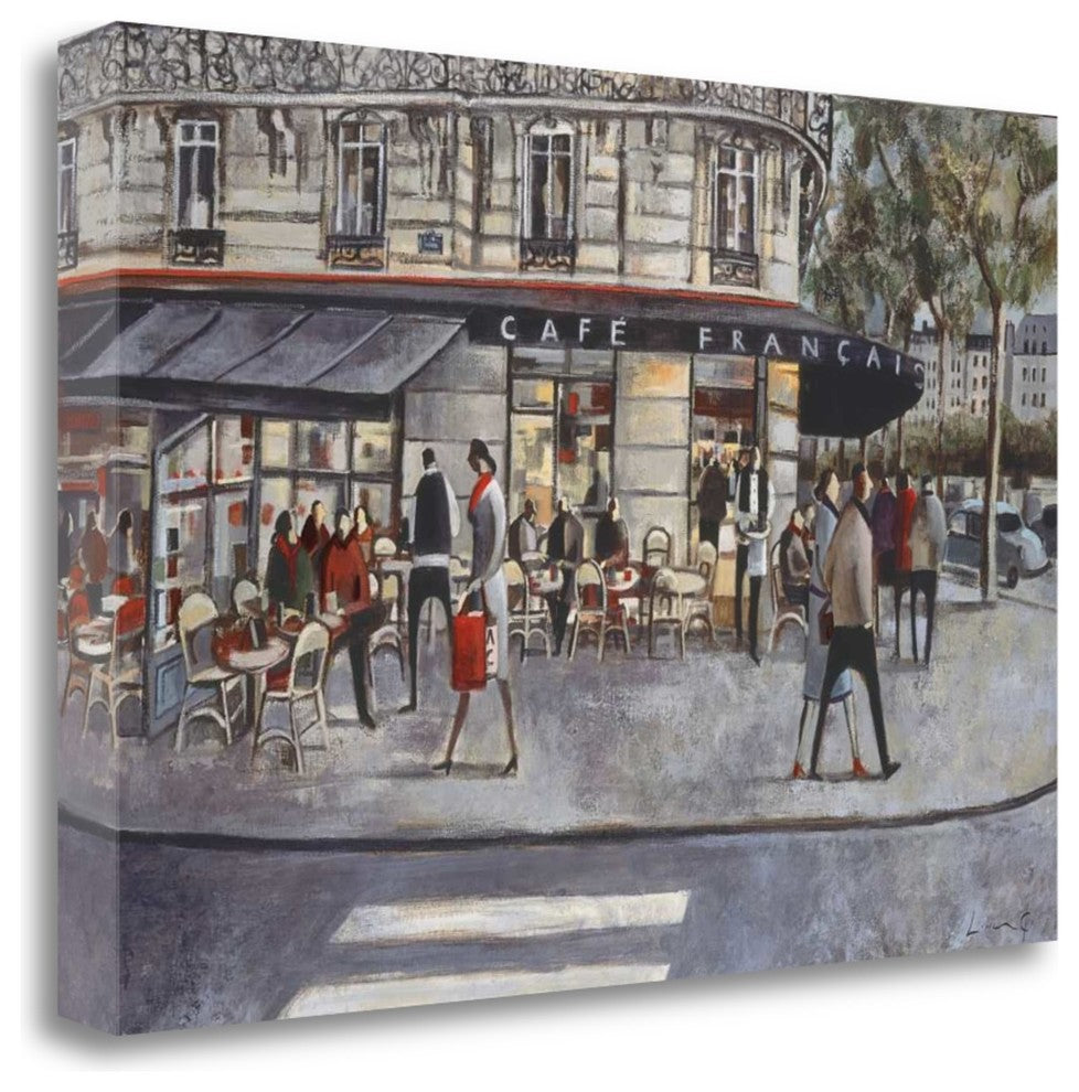 "Shopping In Paris" By Didier Lourenco, Giclee Print on Gallery Wrap Canvas