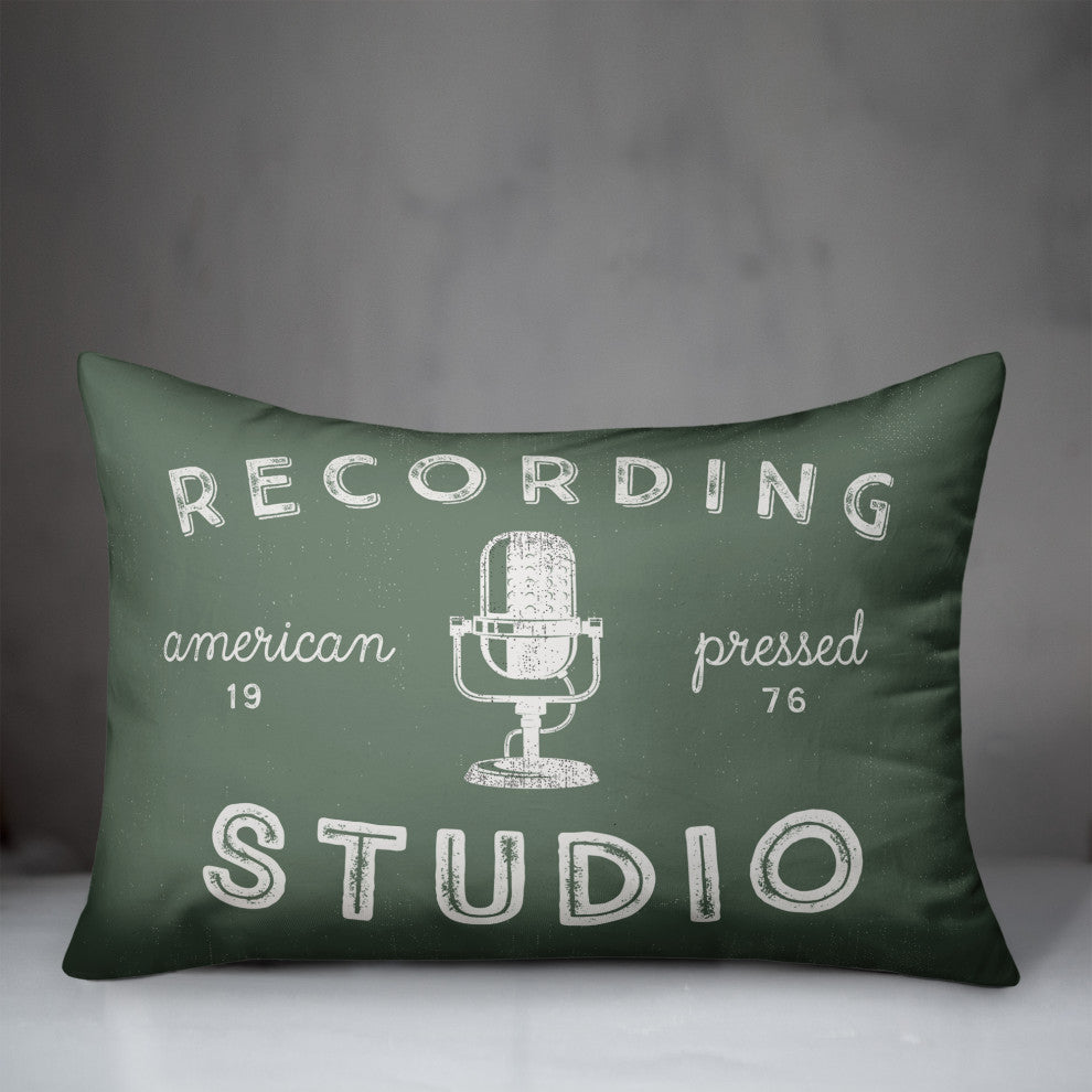 Green Recording Studio 14x20 Indoor/Outdoor Pillow