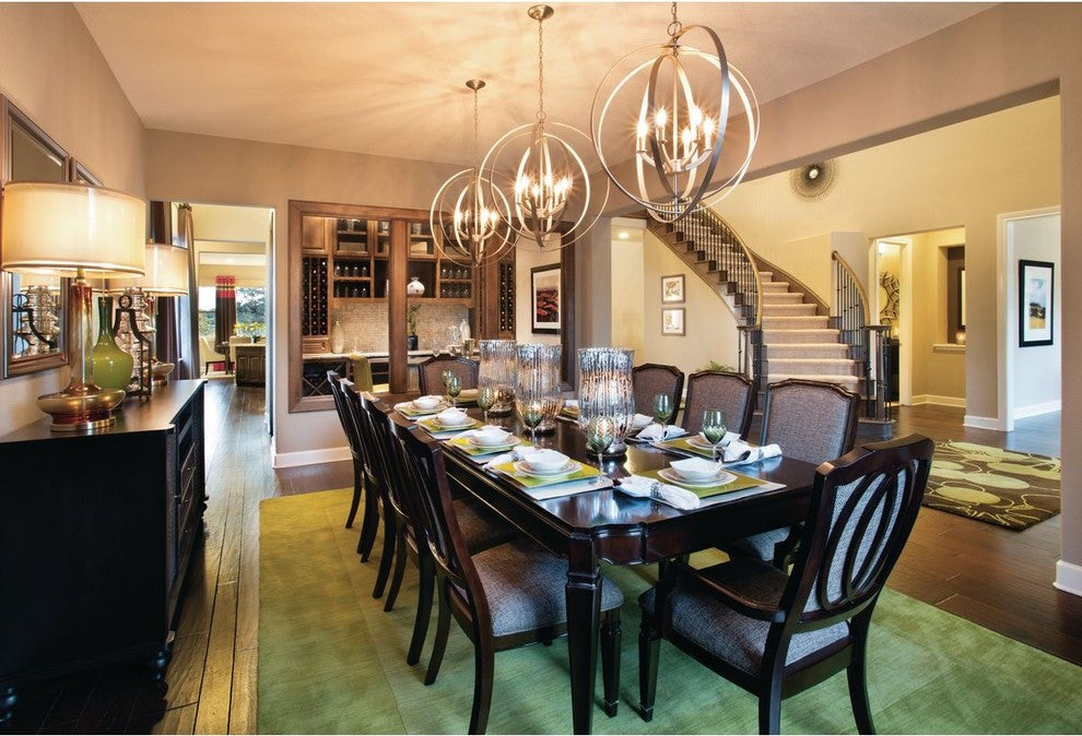 6-Light Foyer, Burnished Silver
