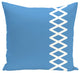 Lace Up Geometric Print Outdoor Pillow, Azure, 18"x18"