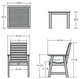 Glennville 5-Piece Square Dining Set, Weathered Acorn, Federal Blue