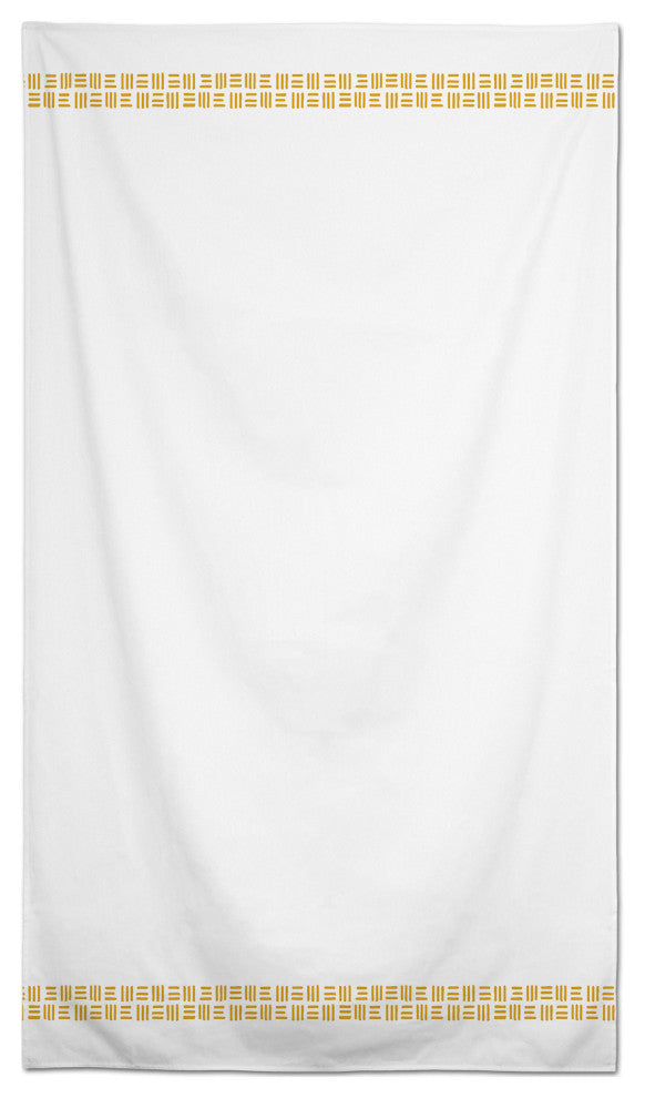 Yellow Wicker Border 58 x 102 Outdoor Tablecloth