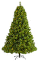 8ï¿½ Green Scotch Pine Artificial Christmas Tree with 600 Clear LED Lights