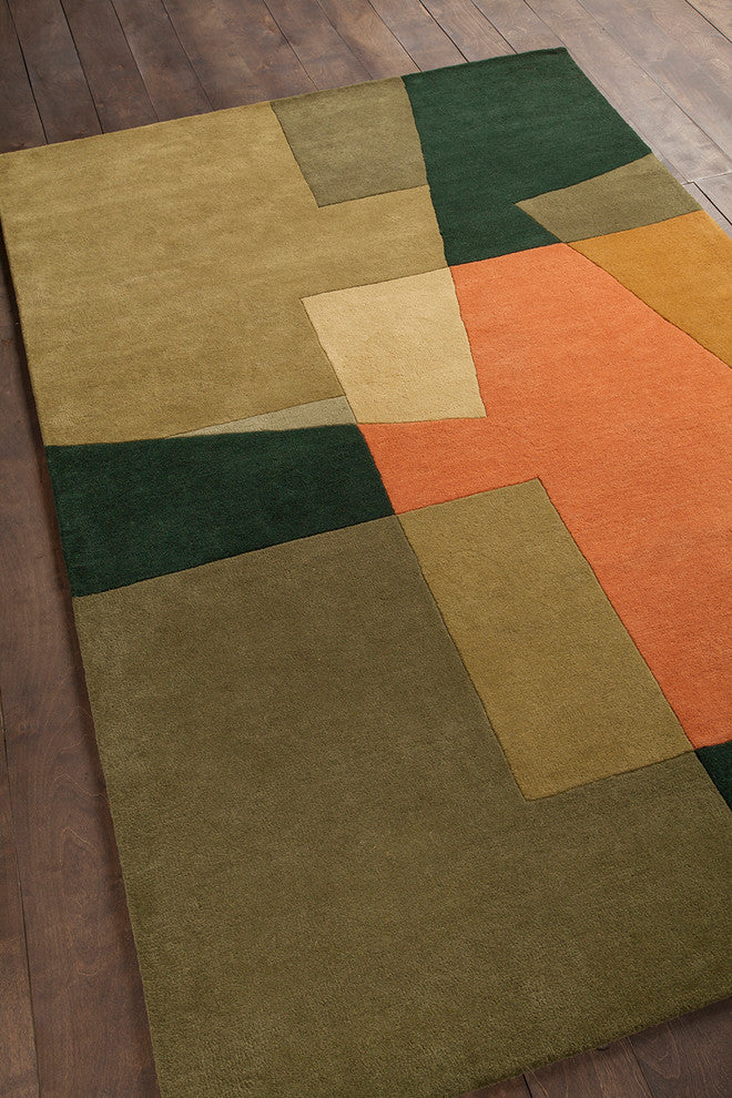 Bense Contemporary Area Rug, 5'x7'6" Rectangle