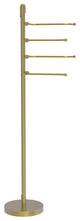 Floor Standing 49" 4 Pivoting Swing Arm Towel Holder, Satin Brass