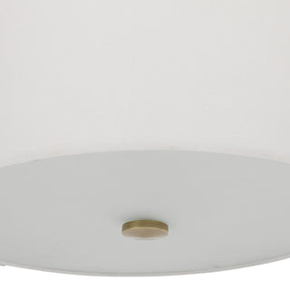 Uttermost 22283 Colfax 3 Light 21"W Semi-Flush Drum Ceiling - Antique Brass