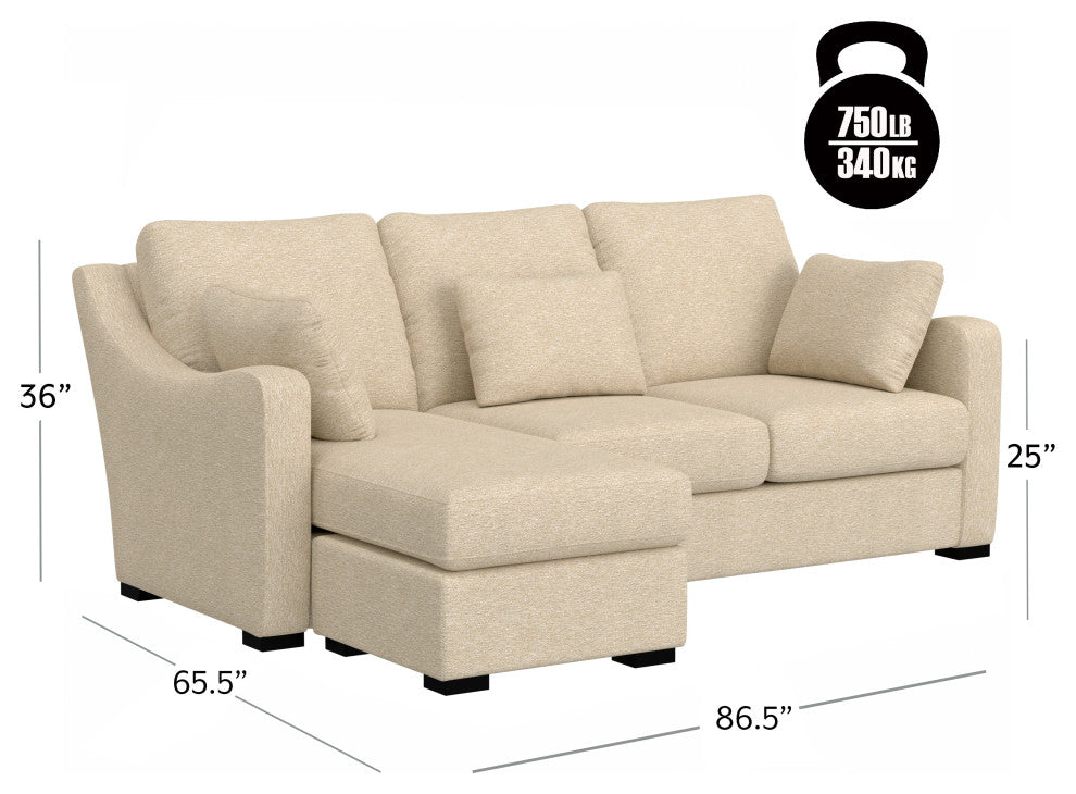 Hillsdale York Upholstered Sectional Chaise