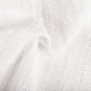 Mini Crib Sheet, GOTS Certified Organic Muslin Cotton, White