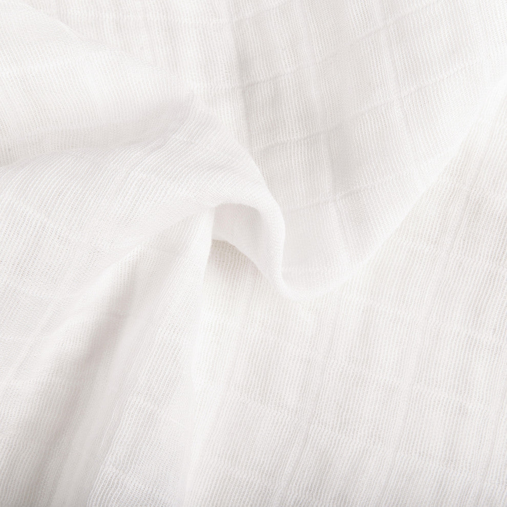 Mini Crib Sheet, GOTS Certified Organic Muslin Cotton, White