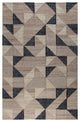 8' x 10' El Matador Natural and Charcoal Geo Flatweave Area Rug