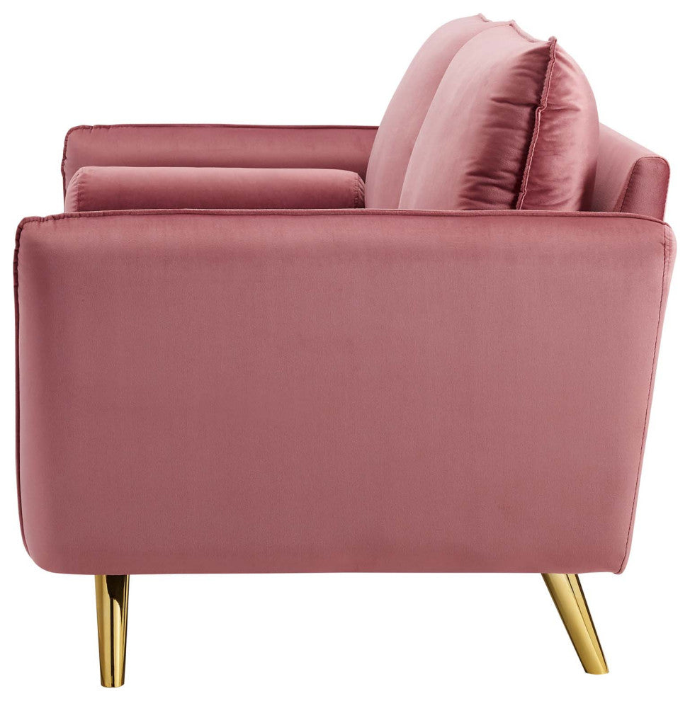 Sofa, Velvet, Pink, Modern, Living Lounge Room Hotel Lobby Hospitality