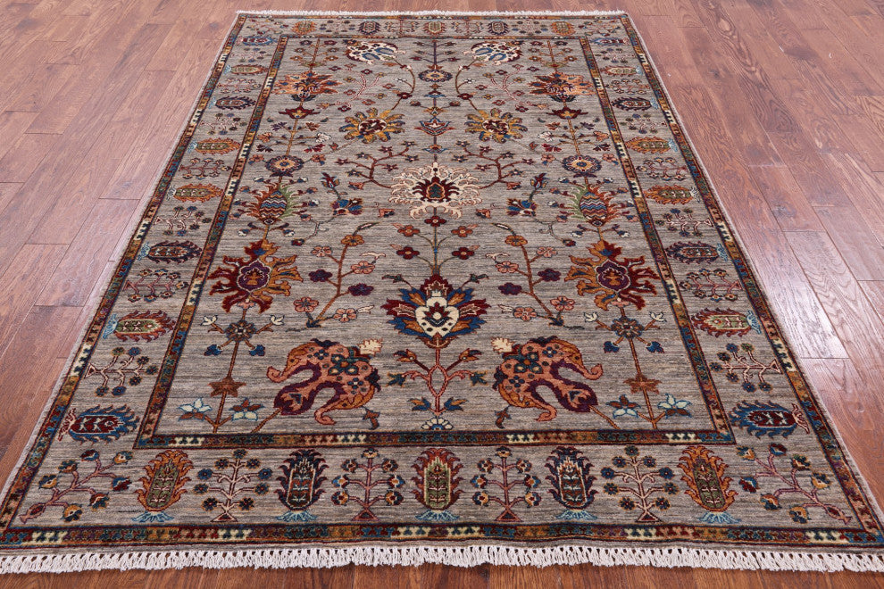 Persian Tabriz Handmade Wool Rug 5' 9" X 8' 1" Q10449