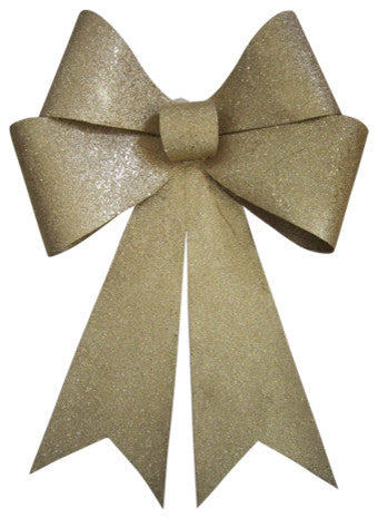 30" Gold Glitter Bow