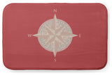 24" x 17" Compass Bathmat, Ligonberry Red