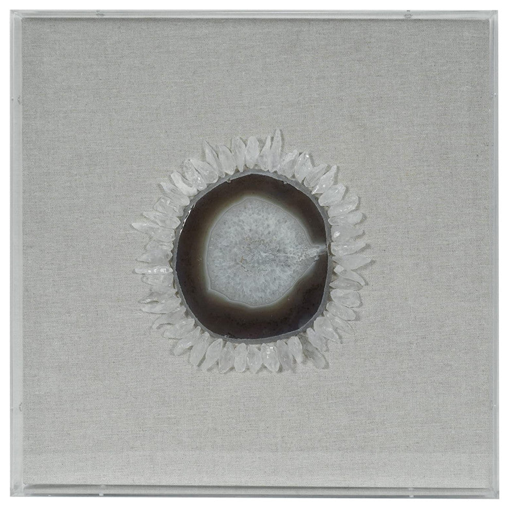 Quartz Sun Flower Shadow Box Wall DÃ©cor