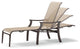 St. Catherine Sling 4-Position Outdoor Chaise Lounge, Brooks/Warm Gray